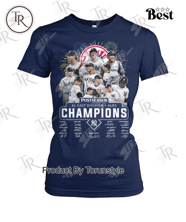 New York Yankees Postseason 2024 AL East Division + ALDS Champions T-Shirt