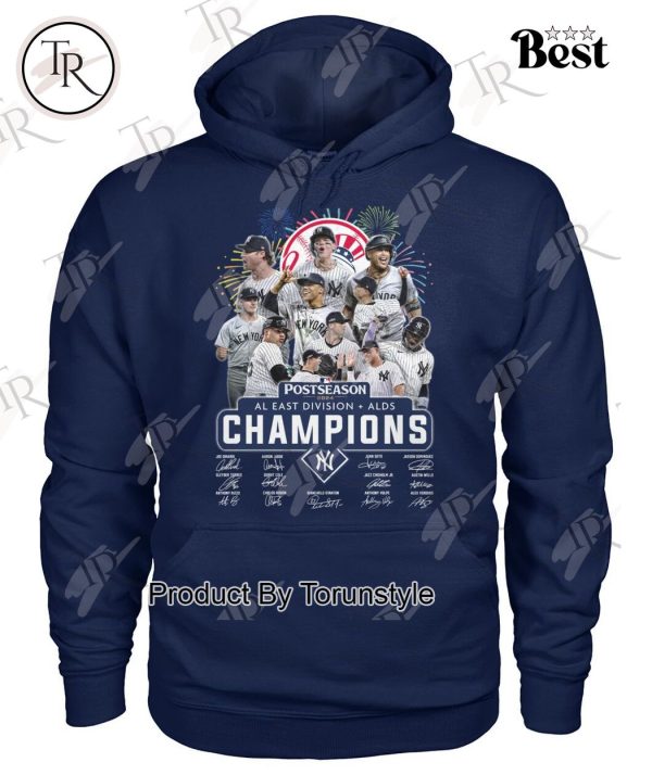 New York Yankees Postseason 2024 AL East Division + ALDS Champions T-Shirt