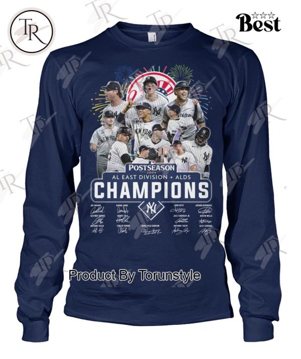 New York Yankees Postseason 2024 AL East Division + ALDS Champions T-Shirt