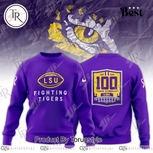 LSU Tigers 100 Years 1924-2024 Tiger Stadium Hoodie