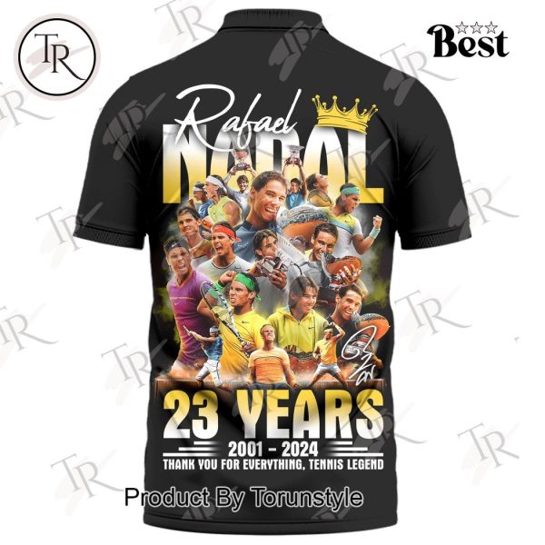 Rafael Nadal 23 Years Thank You For Everything, Tennis Legends Polo Shirt