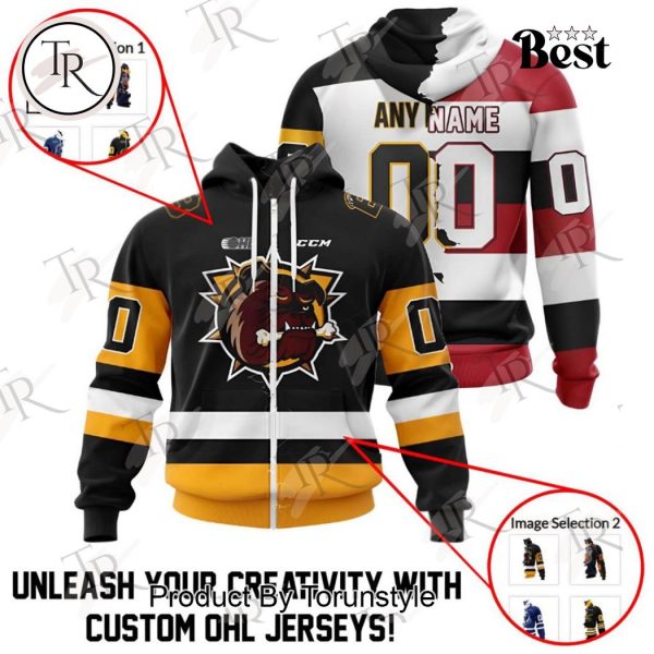 Mix 2 OHL Teams Select Any 2 Teams to Mix and Match! Hoodie