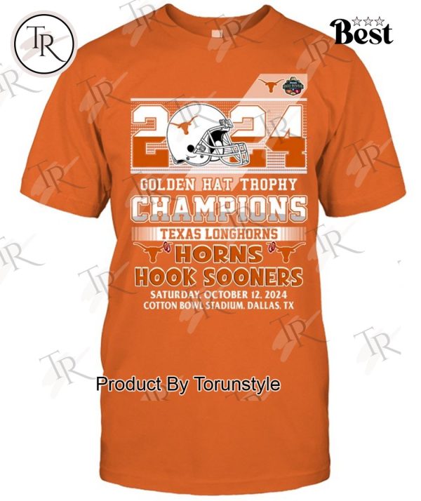 2024 Golden Hat Trophy Champions Texas Longhorns T-Shirt