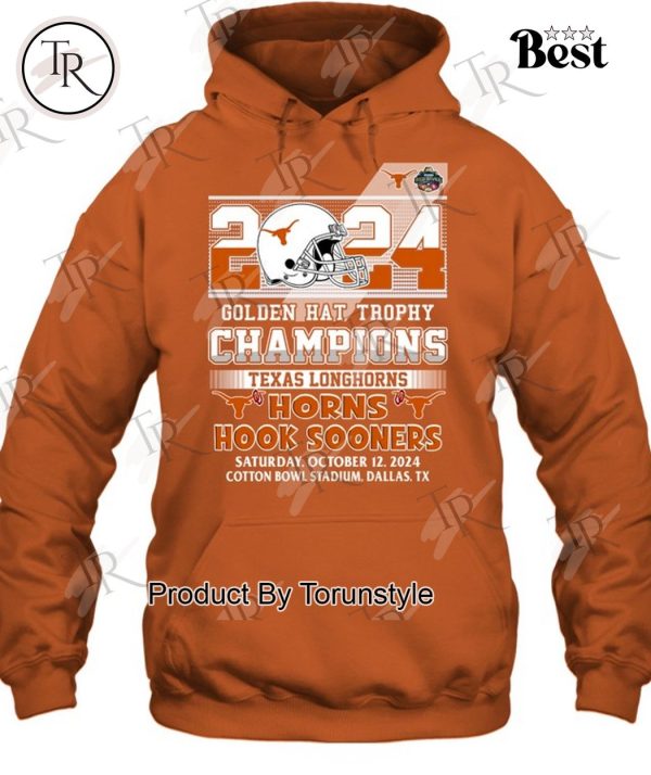 2024 Golden Hat Trophy Champions Texas Longhorns T-Shirt