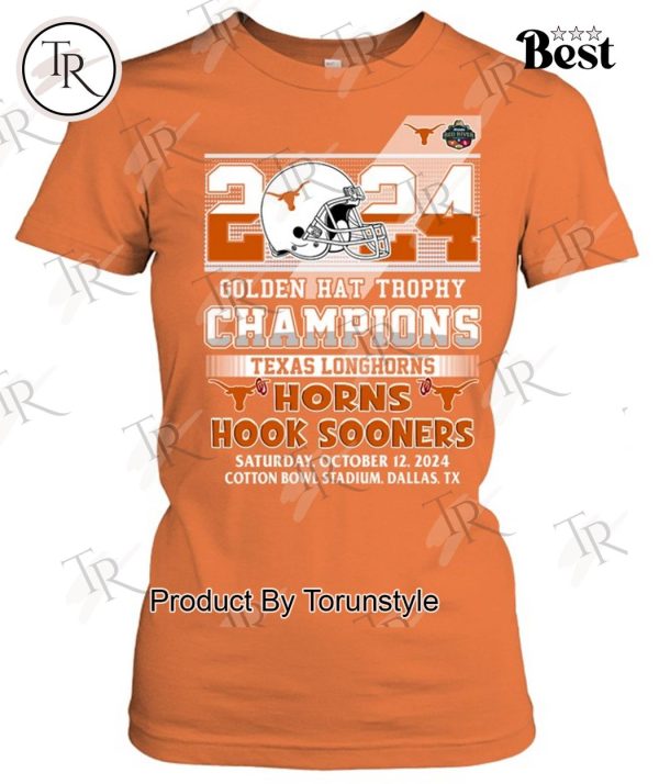 2024 Golden Hat Trophy Champions Texas Longhorns T-Shirt