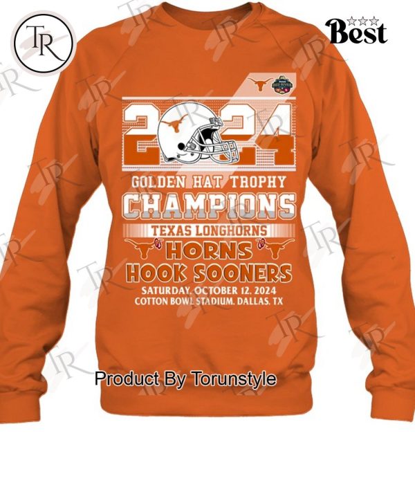 2024 Golden Hat Trophy Champions Texas Longhorns T-Shirt