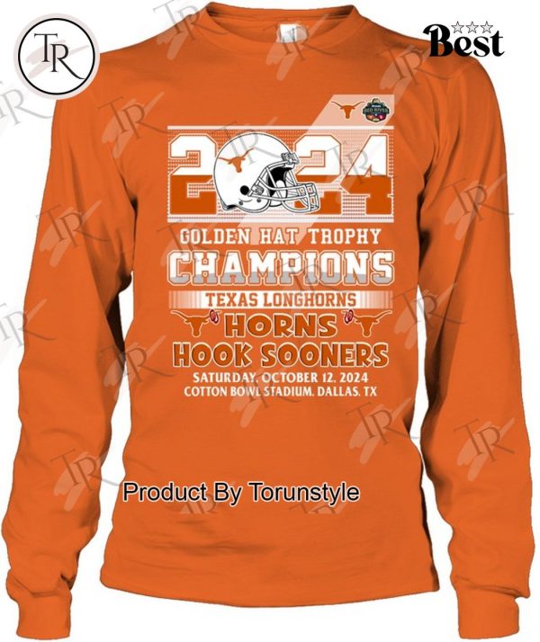 2024 Golden Hat Trophy Champions Texas Longhorns T-Shirt