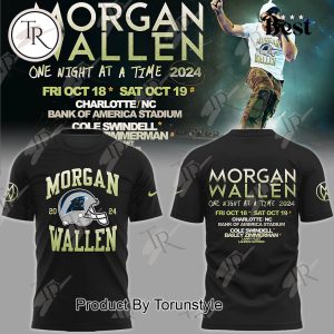 Carolina Panthers NLF 2024 Morgan Wallen 18th October at Bank of America Stadium Black T-Shirt