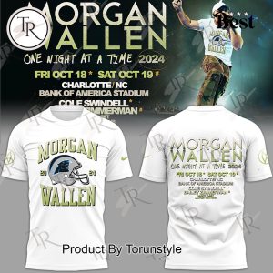 Carolina Panthers NLF 2024 Morgan Wallen 18th October at Bank of America Stadium White T-Shirt