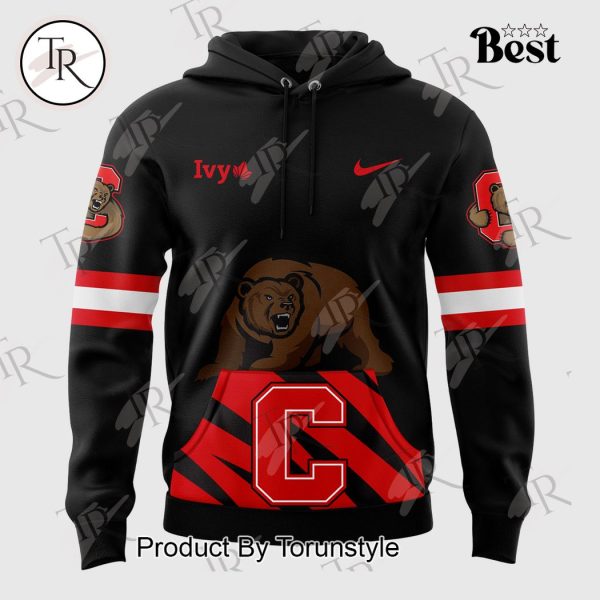 Cornell Big Red Bear Through C Layered Twill Hoodie