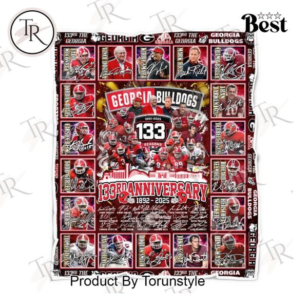 Georgia Bulldogs 133th Anniversary 1892-2025 Fleece Blanket