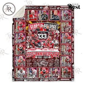 Georgia Bulldogs 133th Anniversary 1892-2025 Fleece Blanket