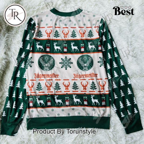 Jagermeister Ugly Christmas Sweater – Fun Holiday Sweater for Jager Fans