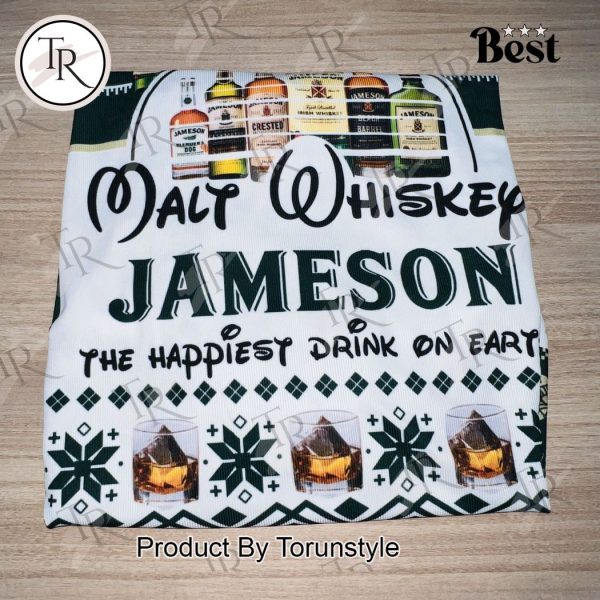 Jameson Malt Whiskey Ugly Christmas Sweater – Festive Holiday Pullover for Whiskey Lovers