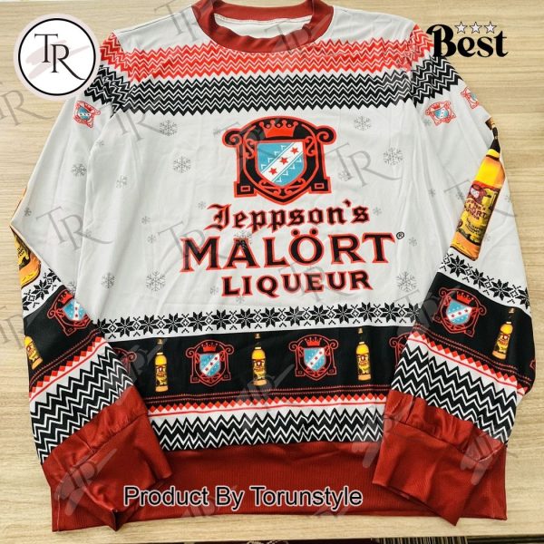 Jeppson’s Malort Liqueur Ugly Christmas Sweater – Fun Festive Alcohol-Themed Holiday Pullover