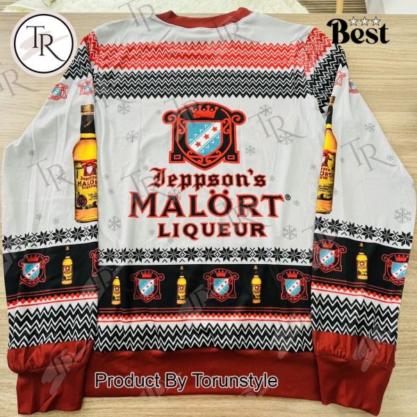 Jeppson’s Malort Liqueur Ugly Christmas Sweater – Fun Festive Alcohol-Themed Holiday Pullover