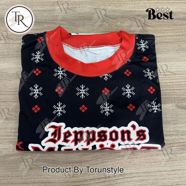 Jeppson’s Malort Ugly Christmas Sweater – Fun Festive Snowman-Themed Holiday Apparel