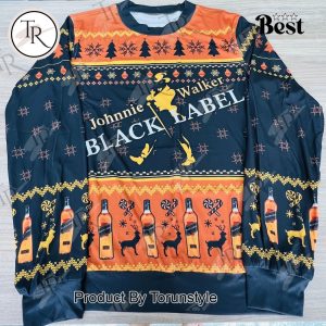 Johnnie Walker Black Label Ugly Christmas Sweater – Whiskey-Themed Festive Holiday Apparel