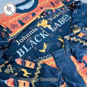 Johnnie Walker Black Label Ugly Christmas Sweater – Whiskey-Themed Festive Holiday Apparel