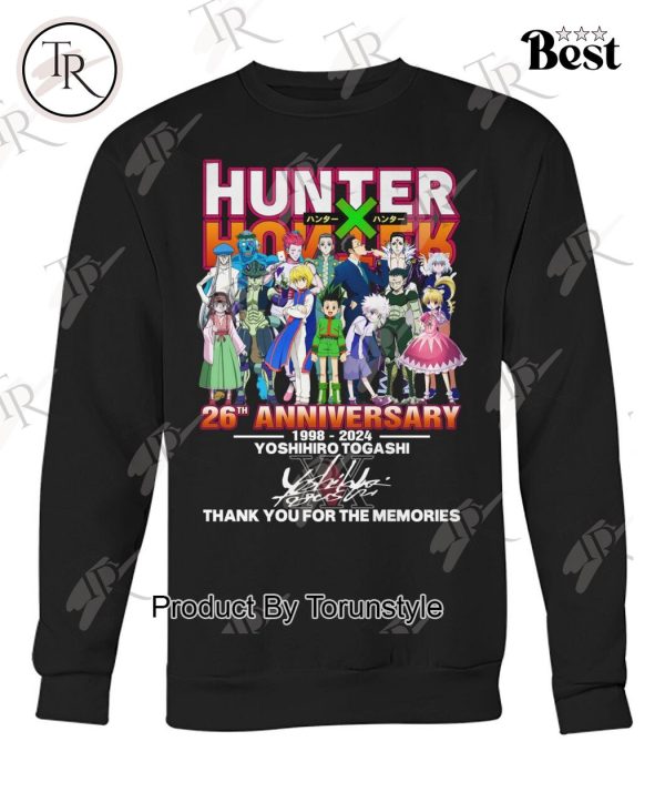 Hunter x Hunter 26th Anniversary 1998-2024 Yoshihiro Togashi Thank You For The Memories T-Shirt