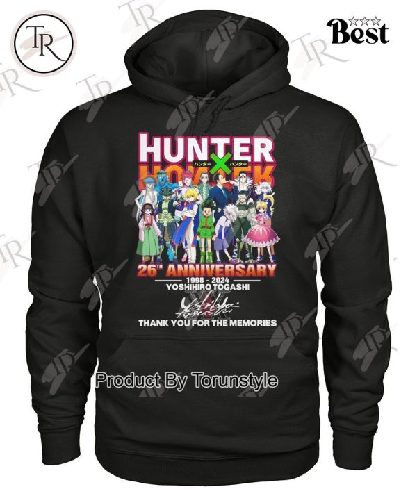 Hunter x Hunter 26th Anniversary 1998-2024 Yoshihiro Togashi Thank You For The Memories T-Shirt