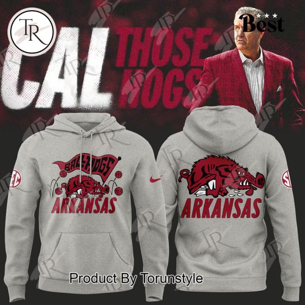 Arkansas Razorback Cal Those Hogs Hoodie – Grey