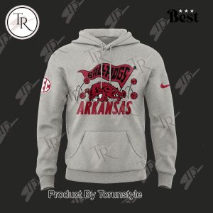 Arkansas Razorback Cal Those Hogs Hoodie – Grey