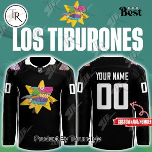 San Jose Sharks x Los Tibs 2024 Jersey – Black