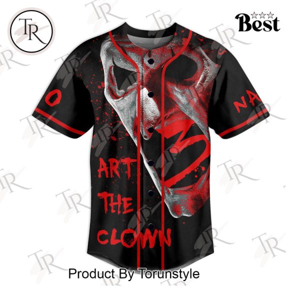 Terrifier Art The Clown He’s Killing Them One By One Custom Baseball Jersey