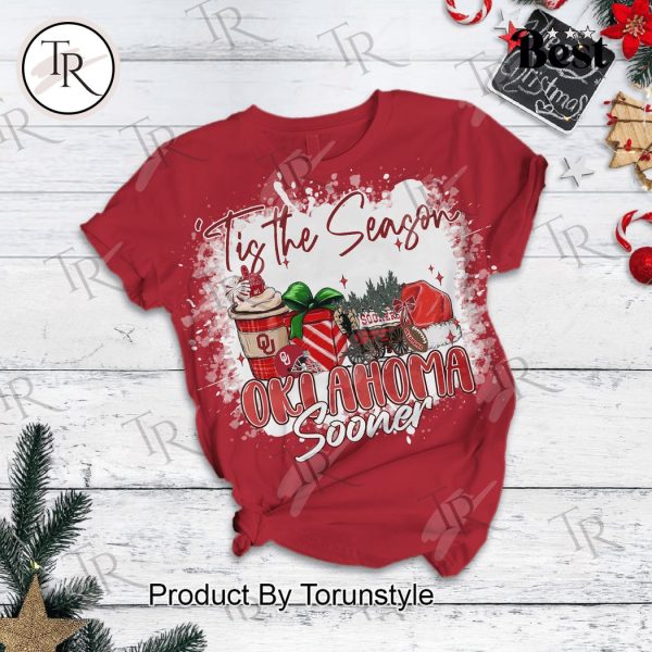 Tis The Season Oklahoma Sooner Merry Christmas Pajamas Set