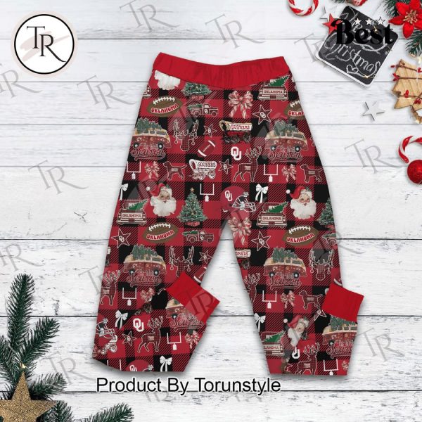 Tis The Season Oklahoma Sooner Merry Christmas Pajamas Set