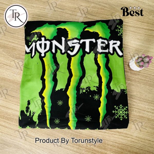 Monster Energy Ugly Christmas Sweater – Green and Black Monster Drink Holiday Sweater