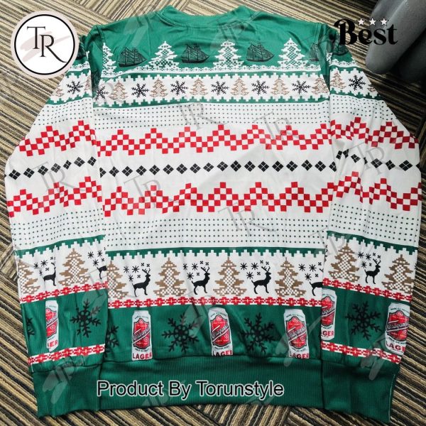 Narragansett Lager Ugly Christmas Sweater – Green Holiday Beer Apparel