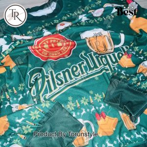 Pilsner Urquell Christmas Sweater – Classic Czech Beer Holiday Pullover with Mug Design