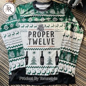 Proper Twelve Whiskey Christmas Sweater – Festive Holiday Design