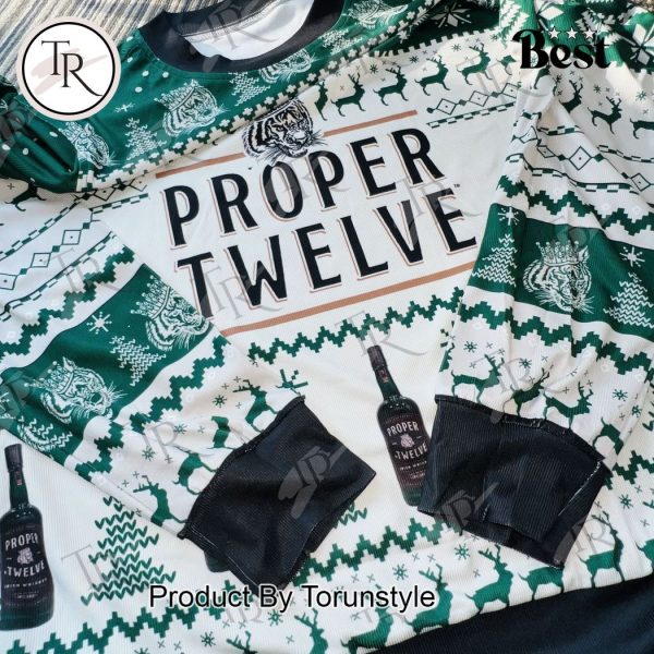 Proper Twelve Whiskey Christmas Sweater – Festive Holiday Design