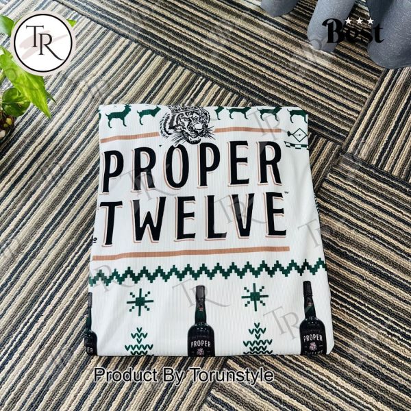 Proper Twelve Whiskey Christmas Sweater – Festive Holiday Design