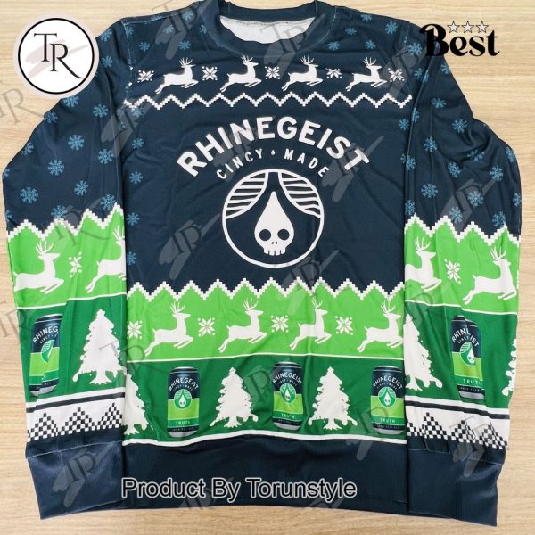 Rhinegeist Cincy Made Ugly Christmas Sweater – Holiday-Themed Brewery Sweater