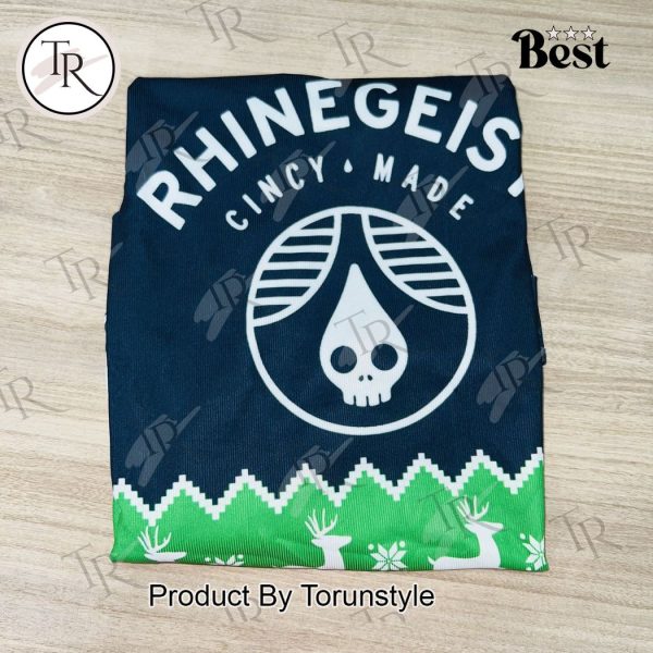 Rhinegeist Cincy Made Ugly Christmas Sweater – Holiday-Themed Brewery Sweater