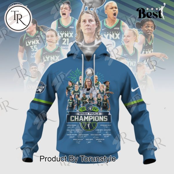 Minnesota Lynx 2024 WNBA Finals Champions Hoodie – Blue