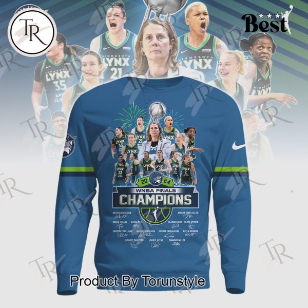 Minnesota Lynx 2024 WNBA Finals Champions Hoodie – Blue