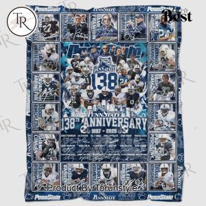 The Penn State Nittany Lions 138th Anniversary 1887-2025 Fleece Blanket