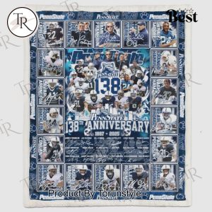 The Penn State Nittany Lions 138th Anniversary 1887-2025 Fleece Blanket