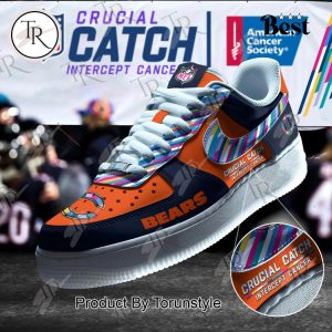 Chicago Bears Crucial Catch Intercept Cancer Air Force 1 Sneakers