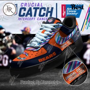 Chicago Bears Crucial Catch Intercept Cancer Air Force 1 Sneakers