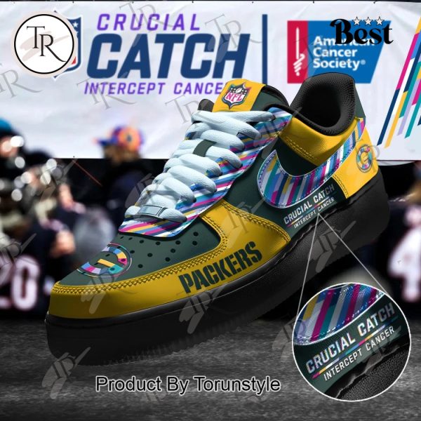 Green Bay Packers Crucial Catch Intercept Cancer Air Force 1 Sneakers