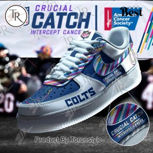 Indianapolis Colts Crucial Catch Intercept Cancer Air Force 1 Sneakers