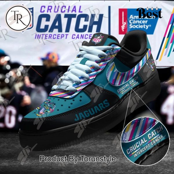 Jacksonville Jaguars Crucial Catch Intercept Cancer Air Force 1 Sneakers