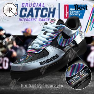 Las Vegas Raiders Crucial Catch Intercept Cancer Air Force 1 Sneakers