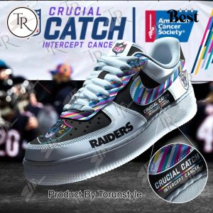 Las Vegas Raiders Crucial Catch Intercept Cancer Air Force 1 Sneakers